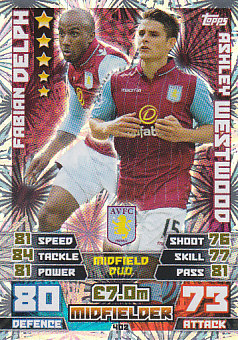 Delph Westwood Aston Villa 2014/15 Topps Match Attax Duo #402